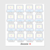 E-mail verzenden naar laptop sticker (Vel)