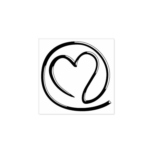 E-mail voor u - hartontwerp + uw ideeën rubberstempel (Afrduk)