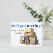 E-mail voor vastgoed, koper van woning, acquisitie briefkaart (Staand voorkant)