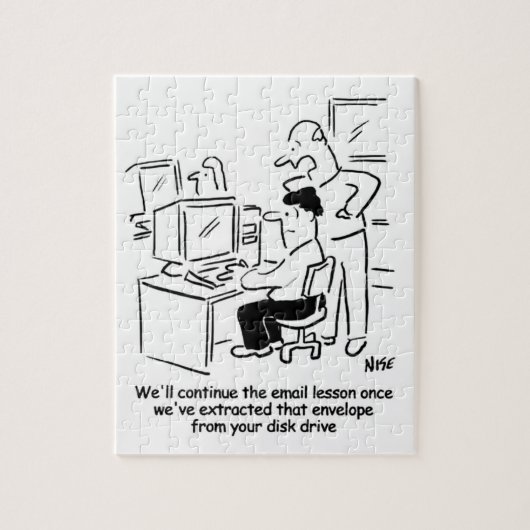 E-mailcomputerles Legpuzzel (Verticaal)