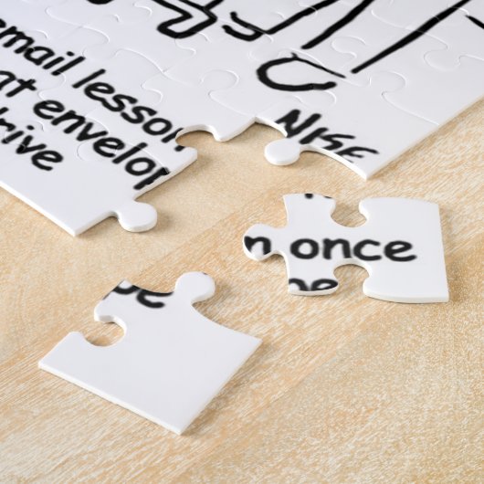 E-mailcomputerles mislukt legpuzzel (Zijkant)
