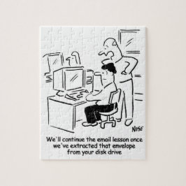 E-mailcomputerles mislukt legpuzzel