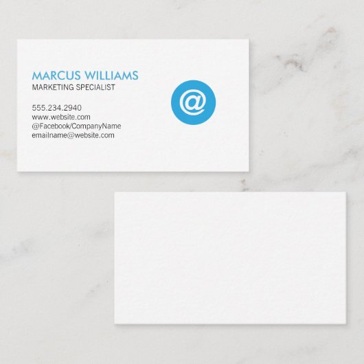 E-mailpictogram Networking Specialist Visitekaartje (Voorkant / Achterkant)