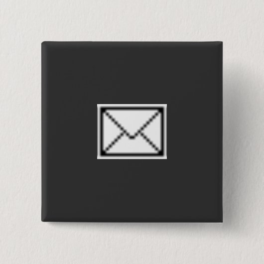 E-mailpictogramnieuwheid Vierkante Button 5,1 Cm (Voorkant)