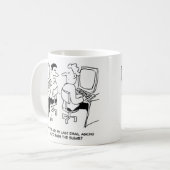 E-mails van de computerexploitant waarin om suiker koffiemok (Voorkant links)