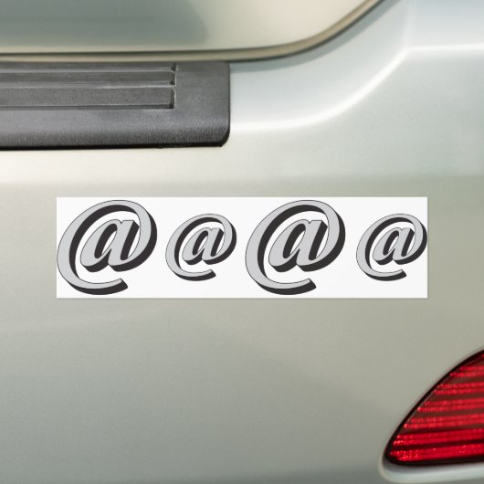 E-mailsymbool 3D Bumpersticker (Op auto)