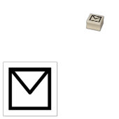 E-mailsymbool envelop rubberstempel (Gestempeld)