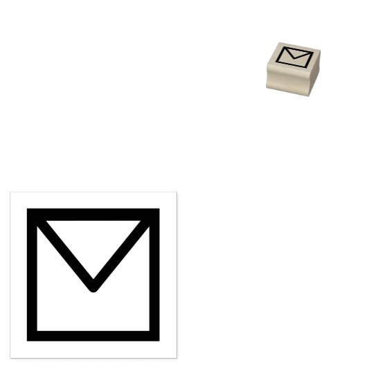 E-mailsymbool envelop rubberstempel (Gestempeld)