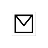 E-mailsymbool envelop rubberstempel (Afrduk)