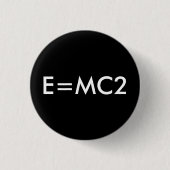 E=MC2 badge - BLACK Ronde Button 3,2 Cm (Voorkant)