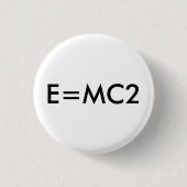 E=MC2 badge Ronde Button 3,2 Cm (Voorkant)