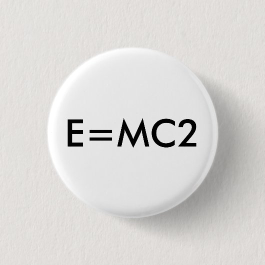 E=MC2 badge Ronde Button 3,2 Cm (Voorkant)