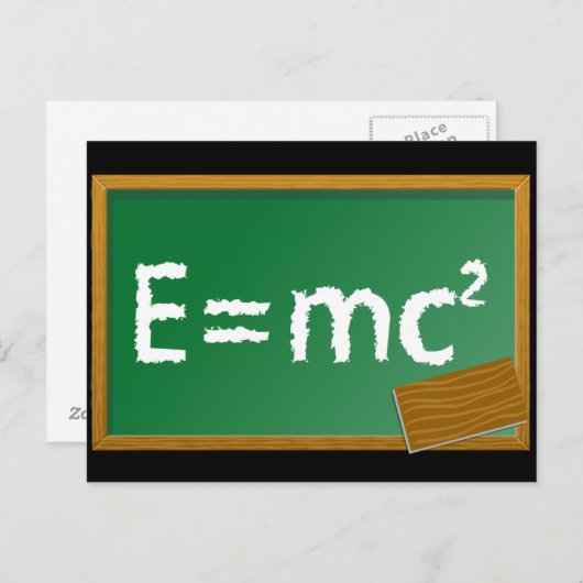 E=mc2 Briefkaart (Voorkant / Achterkant)