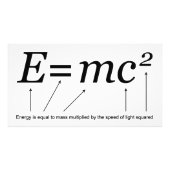 E=MC2 Einstein's Relativiteitstheorie Foto Afdruk (Voorkant)