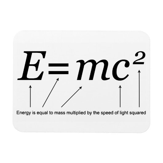 E=MC2 Einstein's Relativiteitstheorie Magneet (Horizontaal)