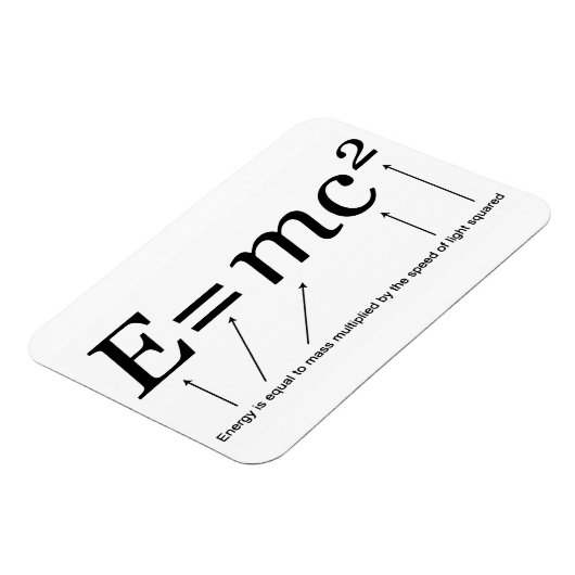 E=MC2 Einstein's Relativiteitstheorie Magneet (Linkerzijde)