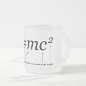 E=MC2 Einstein's Relativiteitstheorie Matglas Koffiemok (Voorkant rechts)