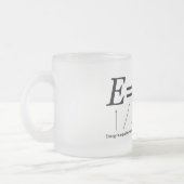 E=MC2 Einstein's Relativiteitstheorie Matglas Koffiemok (Links)