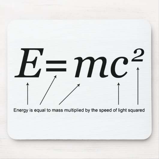 E=MC2 Einstein's Relativiteitstheorie Muismat (Voorkant)