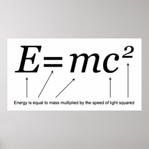 E=MC2 Einstein's Relativiteitstheorie Poster