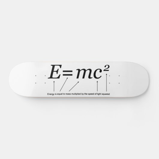 E=MC2 Einstein's Relativiteitstheorie Skateboard (Horizontaal)