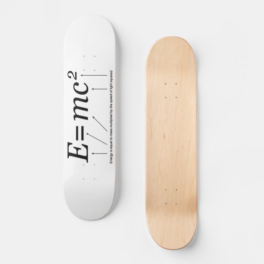 E=MC2 Einstein's Relativiteitstheorie Skateboard (Voorkant)