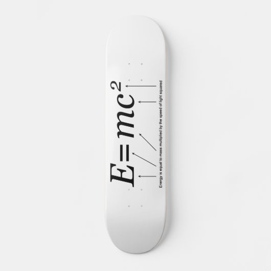 E=MC2 Einstein's Relativiteitstheorie Skateboard (Voorkant)