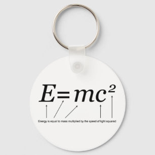E=MC2 Einstein's Relativiteitstheorie Sleutelhanger