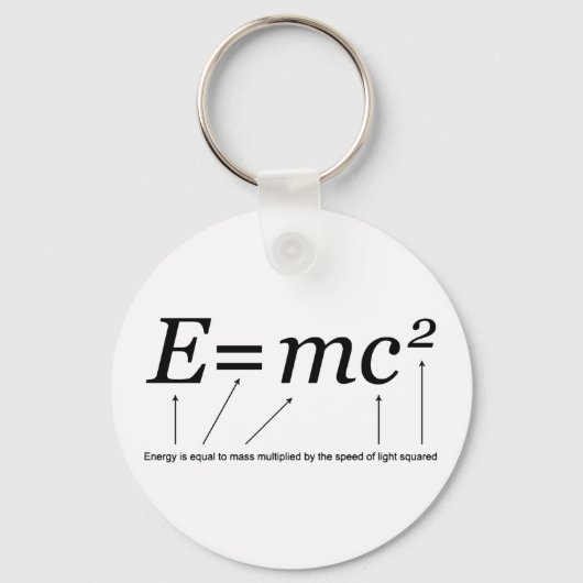 E=MC2 Einstein's Relativiteitstheorie Sleutelhanger (Voorkant)