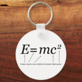 E=MC2 Einstein's Relativiteitstheorie Sleutelhanger (Voorkant)