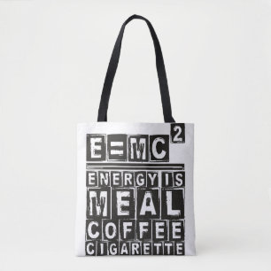 E = mc2 "Einsteinvergelijking" - licht Tote Bag