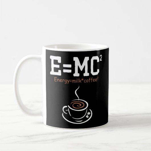 E MC2 Energie Melk Koffie Natuurkunde Koffiemok (Links)