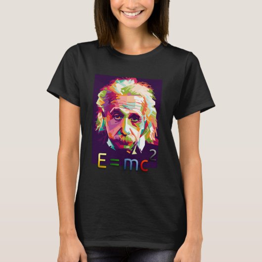 E MC2 I Love Math Physics Science T-shirt (Voorkant)