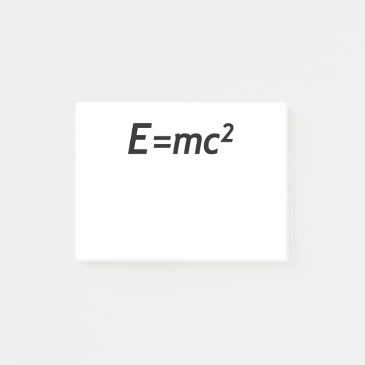 E=mc2 Massa Energie Equivalent Lichtsnelheid Fysic Post-it® Notes (Voorkant)