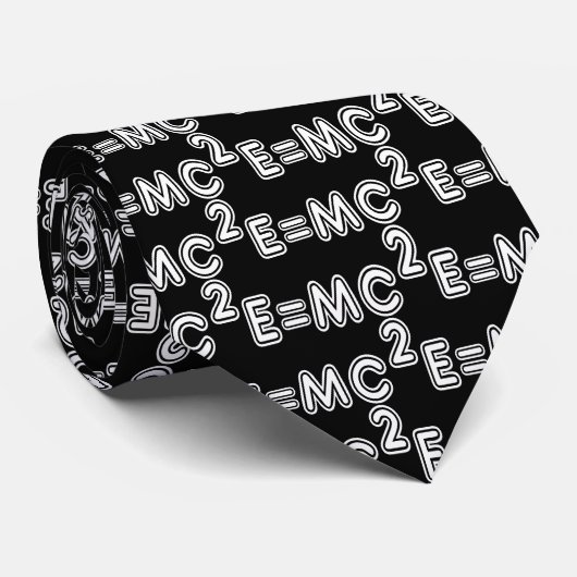 E=mc2 physics necktie stropdas (Opgerold)