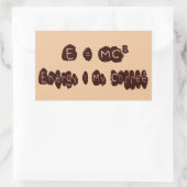 E = MC2 RECHTHOEKIGE STICKER (Tas)