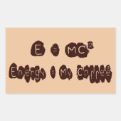 E = MC2 RECHTHOEKIGE STICKER (Voorkant)