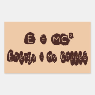 E = MC2 RECHTHOEKIGE STICKER
