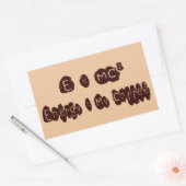 E = MC2 RECHTHOEKIGE STICKER (Envelop)