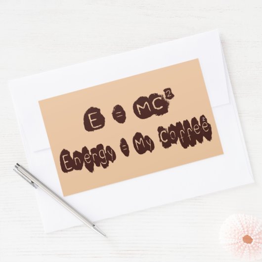 E = MC2 RECHTHOEKIGE STICKER (Envelop)