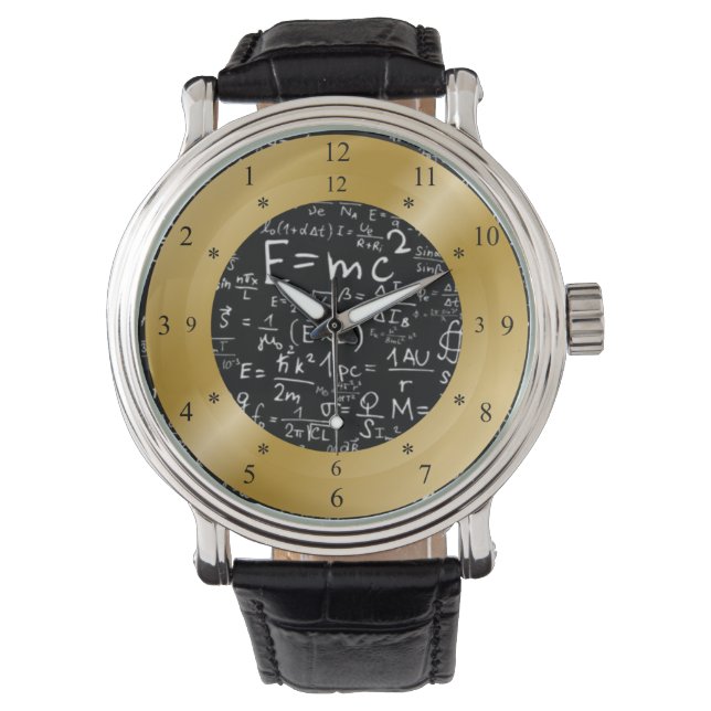 E = mc2 Tijdmachinehorloge ~ Voorwaarts & Achterwa Horloge (Voorkant)