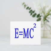 E=MC 2 (blauw) Briefkaart (Staand voorkant)