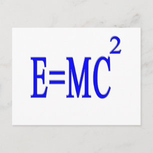 E=MC 2 (blauw) Briefkaart