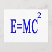 E=MC 2 (blauw) Briefkaart (Voorkant)