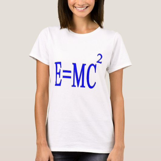 E=MC 2 (blauw) T-shirt (Voorkant)