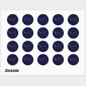 E = MC^2. E equals MC Squared Ronde Sticker (Vel)