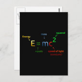 E = MC^2. E staat voor MC Squared Briefkaart (Voorkant / Achterkant)