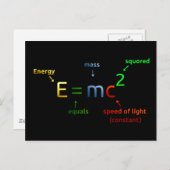 E = MC^2. E staat voor MC Squared Briefkaart (Voorkant / Achterkant)