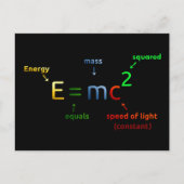 E = MC^2. E staat voor MC Squared Briefkaart (Voorkant)