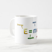 E = MC^2. E staat voor MC Squared Koffiemok (Voorkant links)